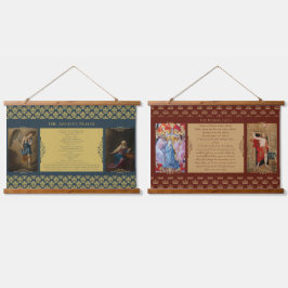 Tapiz Con Marco De Madera Oración Angelus & Regina Caeli