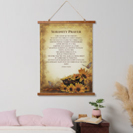 Tapiz Con Marco De Madera Oración de Serenidad Versión completa de Reinhold