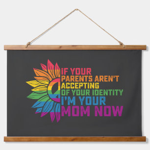 Tapiz Con Marco De Madera Orgullo LGBT Padres Aceptando Soy Tu Mamá Ahora Ga