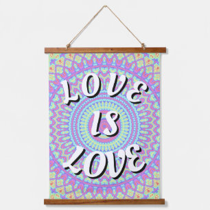 Tapiz Con Marco De Madera Orgullo Love Is Love