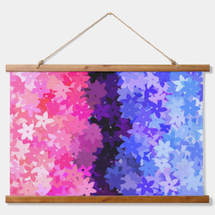 Tapiz Con Marco De Madera Orgulloso Floral Retro Quirky Boho Omnisexual LGBT