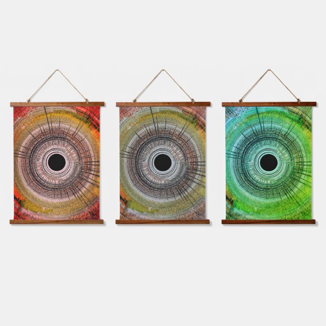 Tapiz Con Marco De Madera Original spin art (Triple)