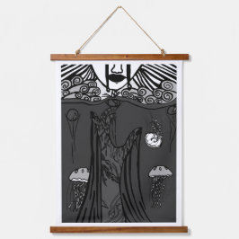 Tapiz Con Marco De Madera Oscuro pesar