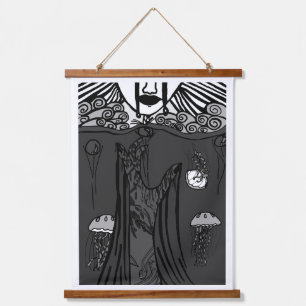 Tapiz Con Marco De Madera Oscuro pesar