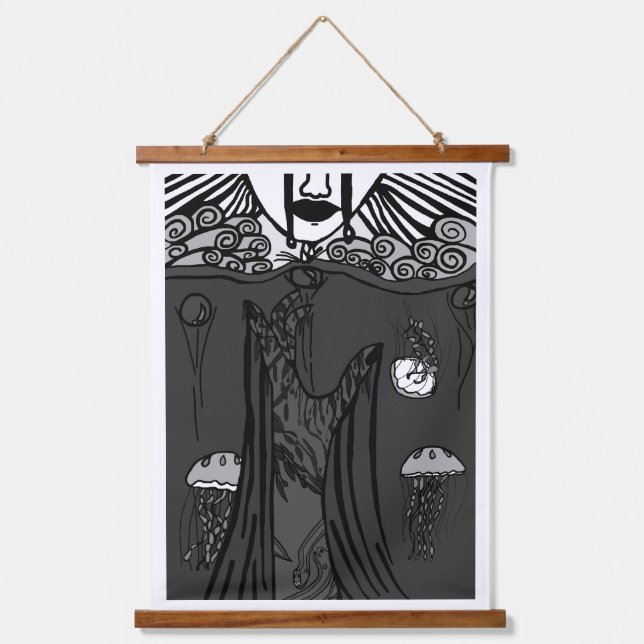 Tapiz Con Marco De Madera Oscuro pesar (Anverso)