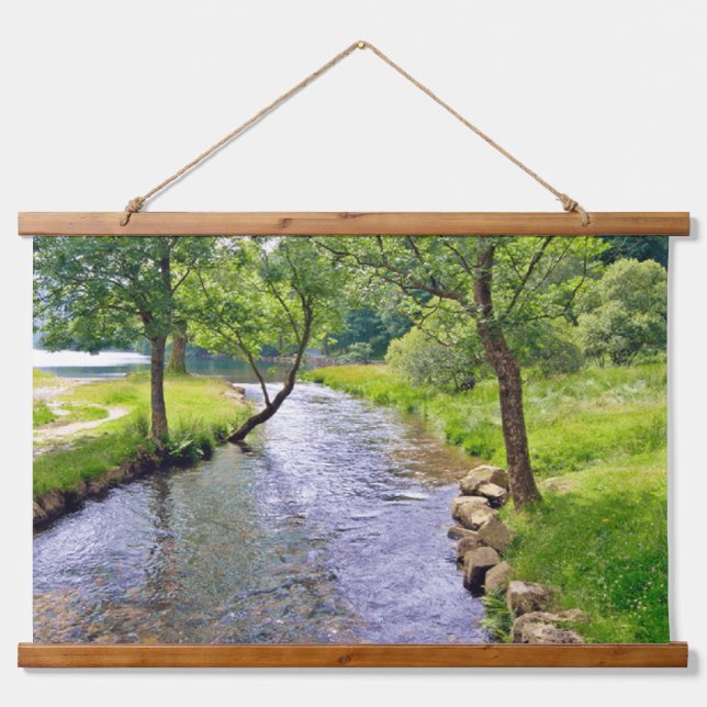 Tapiz Con Marco De Madera paisaje (Anverso )