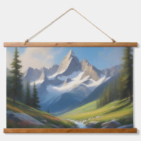 Paisaje alpino de montaña Arte acuático