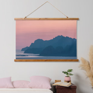 Tapiz Con Marco De Madera Paisaje de Lofoten Noruega