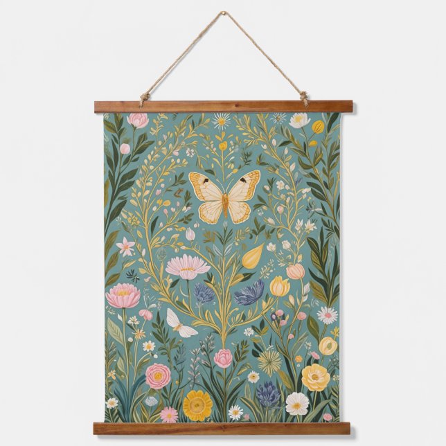 Tapiz Con Marco De Madera Paisaje de sueño fluido (Anverso)