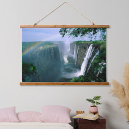 Tapiz Con Marco De Madera paisaje hermoso de cascada