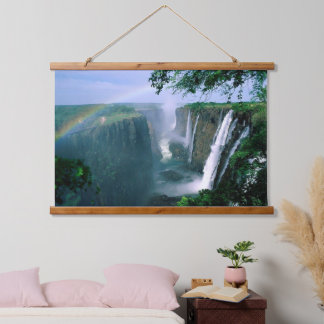 Tapiz Con Marco De Madera paisaje hermoso de cascada
