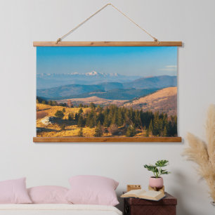 Tapiz Con Marco De Madera Paisaje otoñal con montaña Triglav