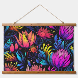 Tapiz Con Marco De Madera Paisaje peatonal primático Botánico