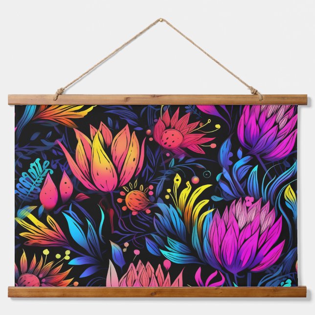 Tapiz Con Marco De Madera Paisaje peatonal primático Botánico (Anverso )