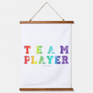 Tapiz Con Marco De Madera Palabras del jugador de equipo de SlipperyJoe degr