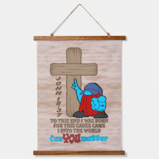 Tapiz Con Marco De Madera Palabras Inspiradoras de la Cruz de Cristo Rufus
