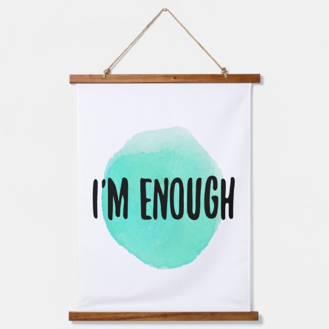 Tapiz Con Marco De Madera palabras motivacionales de autoaceptación (Anverso)