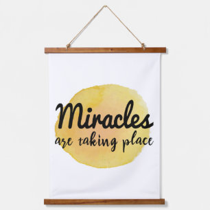 Tapiz Con Marco De Madera palabras positivas para la vida y el trabajo