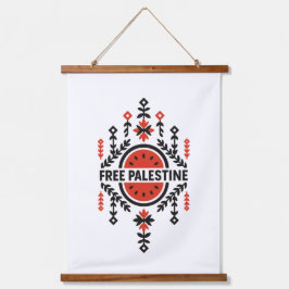 Tapiz Con Marco De Madera Palestina Libre