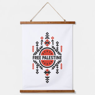 Tapiz Con Marco De Madera Palestina Libre