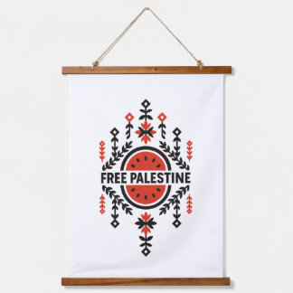 Tapiz Con Marco De Madera Palestina Libre