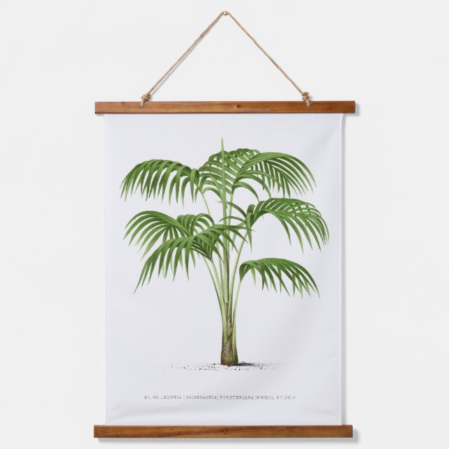 Tapiz Con Marco De Madera Palm Print -Pieter Joseph de Pannemaeker 1832-1904 (Anverso)