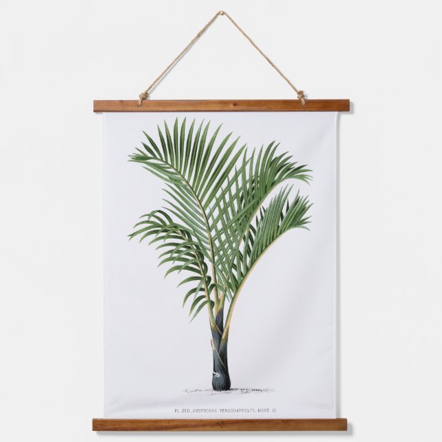 Tapiz Con Marco De Madera Palm Print -Pieter Joseph de Pannemaeker 1832-1904 (Anverso)