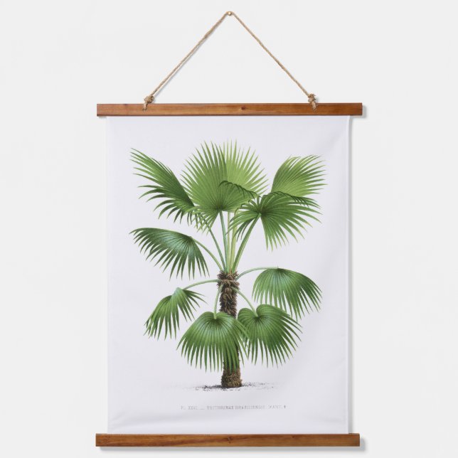 Tapiz Con Marco De Madera Palm Print -Pieter Joseph de Pannemaeker 1832-1904 (Anverso)