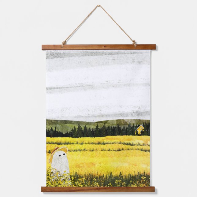 Tapiz Con Marco De Madera Panorama amarillo (Anverso)