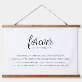 Tapiz Con Marco De Madera Para siempre en nuestros corazones recuerden a Kee