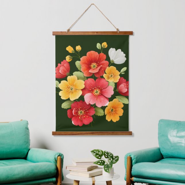 Tapiz Con Marco De Madera pared + arte (Sala de estar)