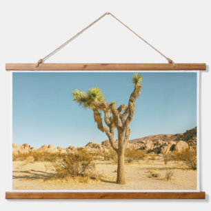 Tapiz Con Marco De Madera Parque nacional Joshua Trees