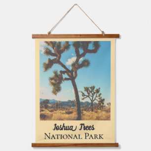 Tapiz Con Marco De Madera Parque nacional Joshua Trees
