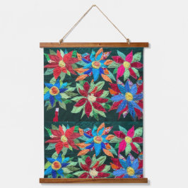 Tapiz Con Marco De Madera Paseo ciego por las flores