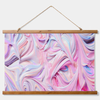Tapiz Con Marco De Madera Pastel Creamy Frosting