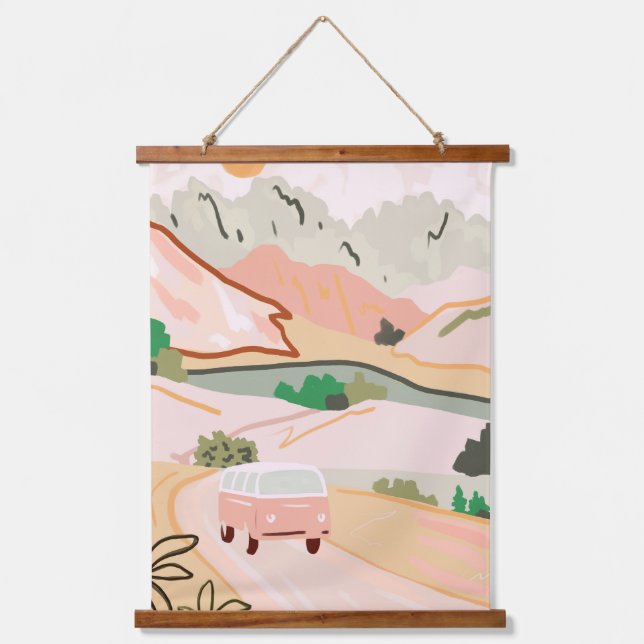 Tapiz Con Marco De Madera Pastel Journey (Anverso)