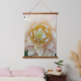 Tapiz Con Marco De Madera Pastel Rosa Dahlia Bloom Floral