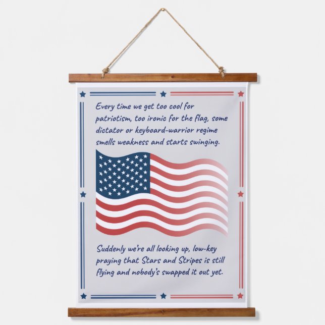 Tapiz Con Marco De Madera Patriotic Wall Art with a Modern Vibe! (Anverso)