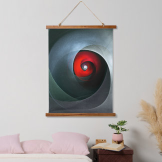 Tapiz Con Marco De Madera Patrón De Arte Resumen Artístico Moderno De Swirl