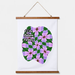 Tapiz Con Marco De Madera Patrón de flores rosadas espumosas