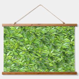 Tapiz Con Marco De Madera Patrón de hojas verdes frondosas - Naturaleza Botá