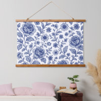 Patrón floral de Rosas azules reales