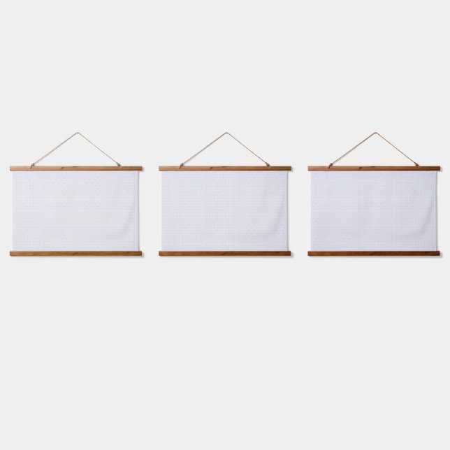 Tapiz Con Marco De Madera Patrón geométrico blanco y gris con interbloqueo (Triple)