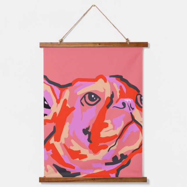 Tapiz Con Marco De Madera Patrullado De Manera Patrulla (Anverso)