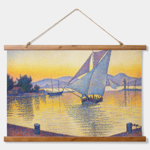 Tapiz Con Marco De Madera Paul Signac - El puerto al atardecer, Opus 236