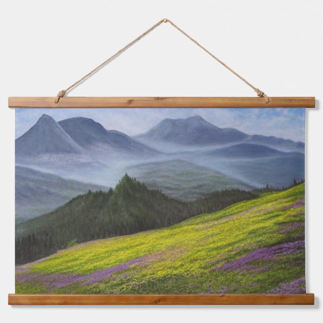 Tapiz Con Marco De Madera "Paz en el valle" (Anverso )