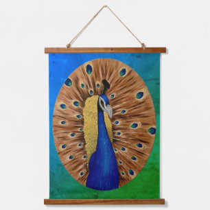 Tapiz Con Marco De Madera Peacock