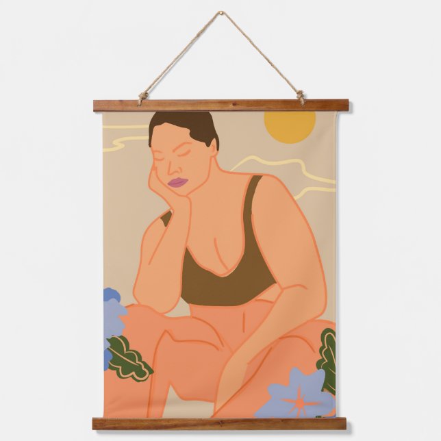 Tapiz Con Marco De Madera Pensar en la vida (Anverso)