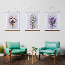 Tapiz Con Marco De Madera Peony Bouquet Wall Tapestry