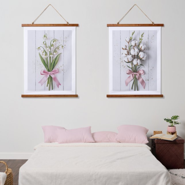 Tapiz Con Marco De Madera Peony Bouquet Wall Tapestry (Dormitorio)